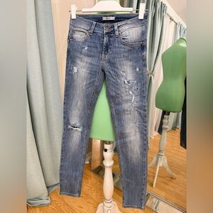 Liu Jo Distressed Slim Jeans | Blue Wash . Size 26 NWT